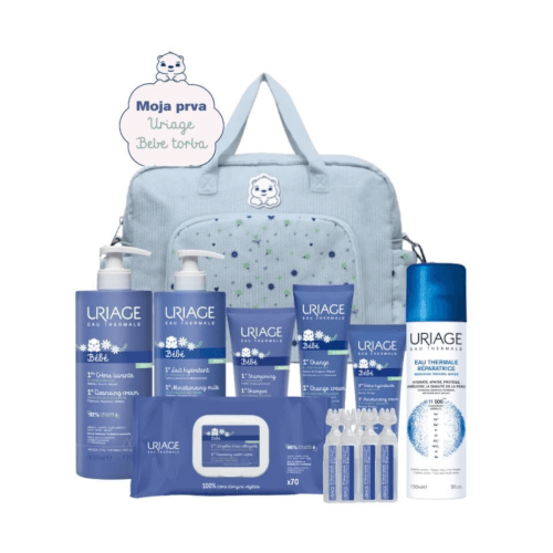 Uriage bebe Moja prva troba 500ml + 500ml + 200ml + 40ml + 100ml + 70 komada + 150ml + 5x5ml