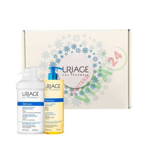 Uriage Set Xemose emolijentna krema + ulje za tuširanje 400ml + 500ml