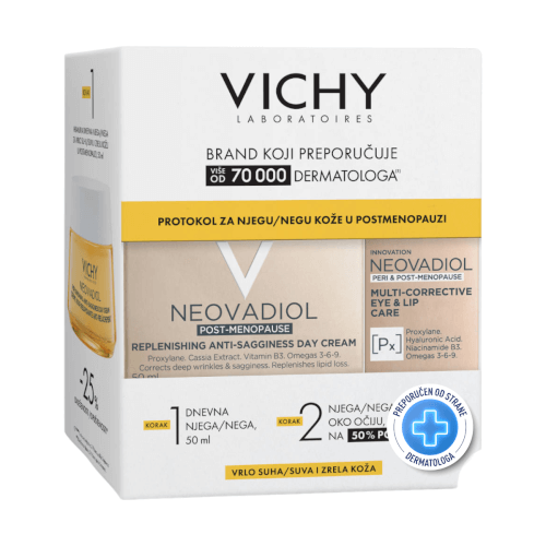 Vichy Set Neovadiol Postmenopause za vrlo suhu kožu + njega za pordučje oko očiju 50ml + 15ml