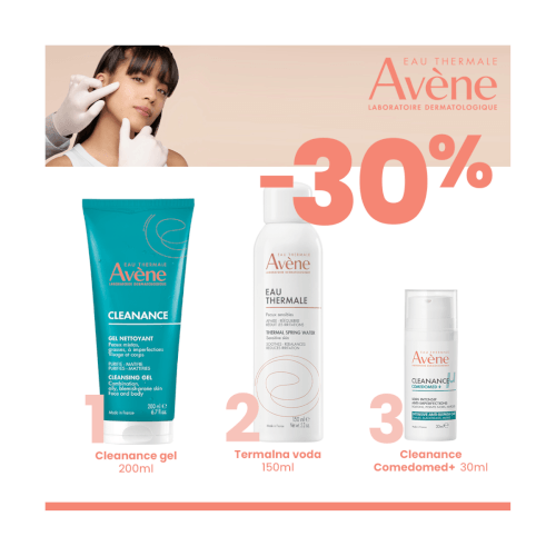 Avene Rutina Stop Akne Cleanance Comedomed + Cleanance gel + Termalna voda 30ml + 200m + 150ml