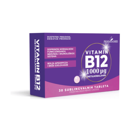 Pharmamed Vitamin B12 1000µg 30 sublingvalnih tableta