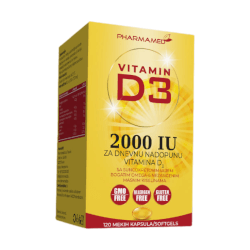 Pharmamed Vitamin D3 2000IU 1+1 GRATIS 120 + 120 mekih kapsula