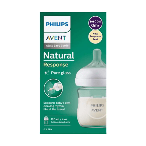 AVENT Bočica Response staklena natural 0-3m 120ml