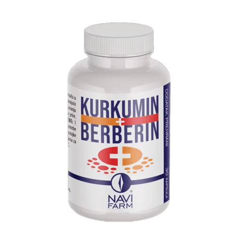 NAVIFARM Kurkumin + Berberin 30 kapsula