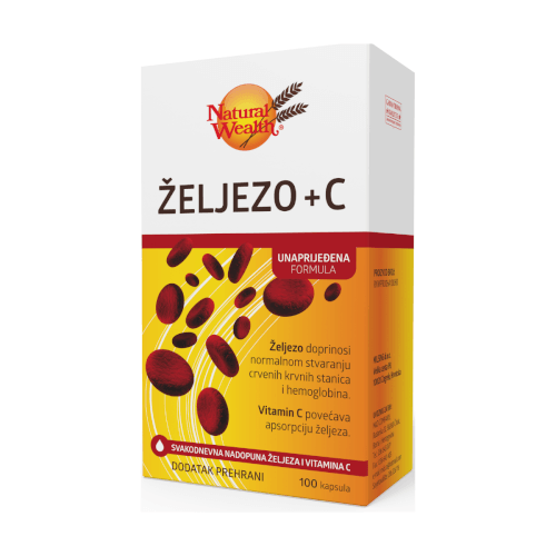 Natural Wealth Željezo + C vitamin kapsule 100 kapsula