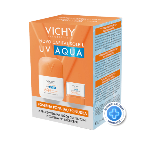 Vichy Capital Soleil UV Aqua Set Fluid + Stik SPF50+ 50ml + 10g