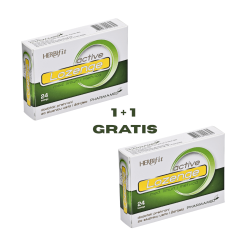 Pharmamed Lozenge Active 1 + 1 GRATIS 24 lozenge + 24 lozenge