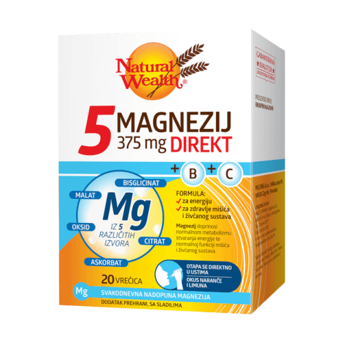 Natural Wealth 5 Magnezij 375mg direkt 20 vrećica