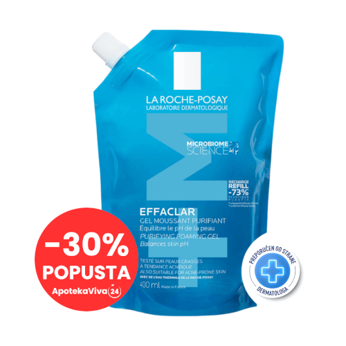 La Roche-Posay Effaclar pjenušavi gel ECO REFILL (-30%) 400ml